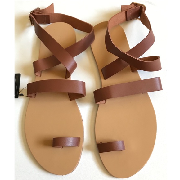 Eclectic Californian Shoes Shoes - F21 Cognac Toe-Loop Sandals